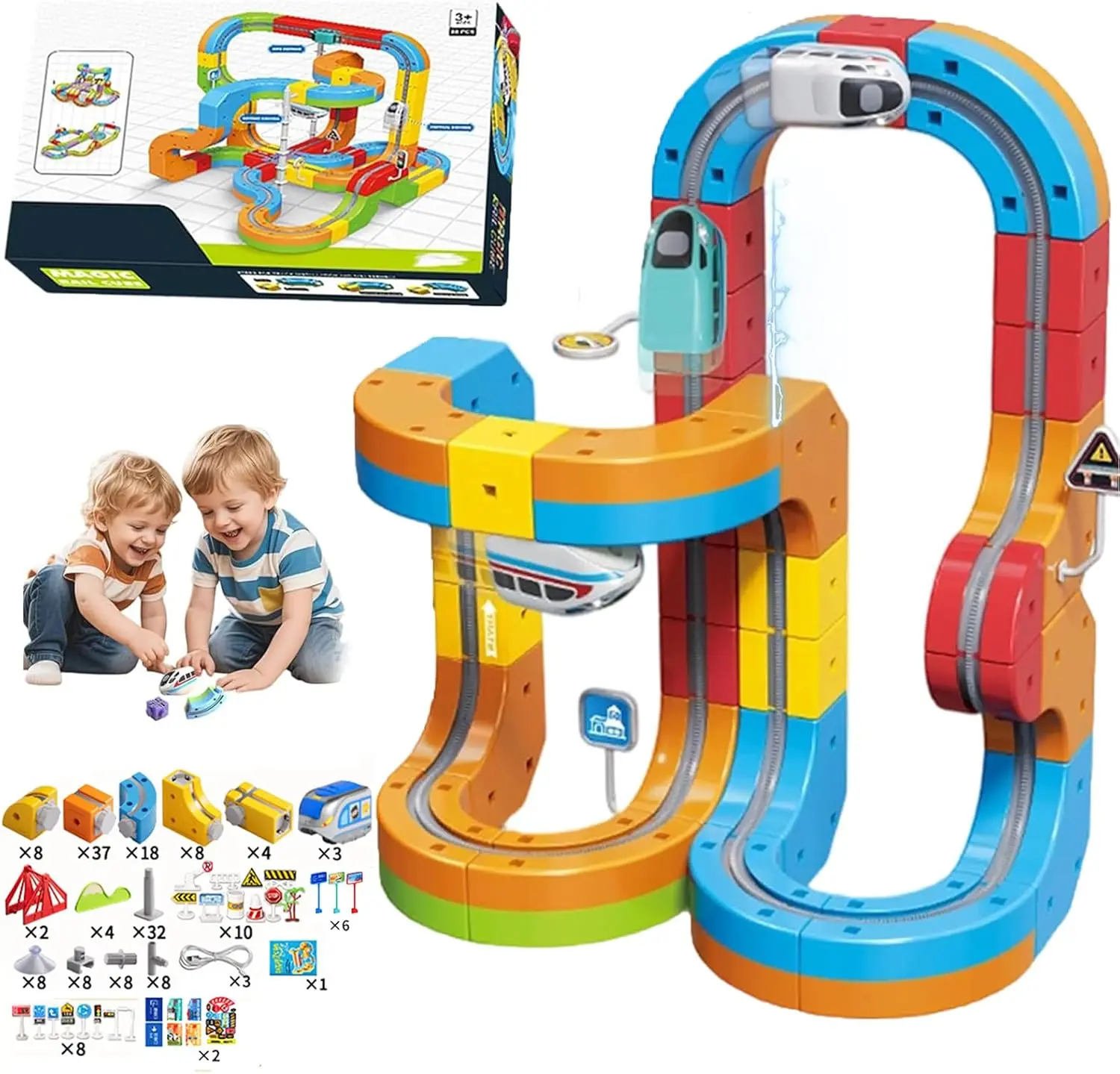 🚂Magic Track Cube Train Playset🧲