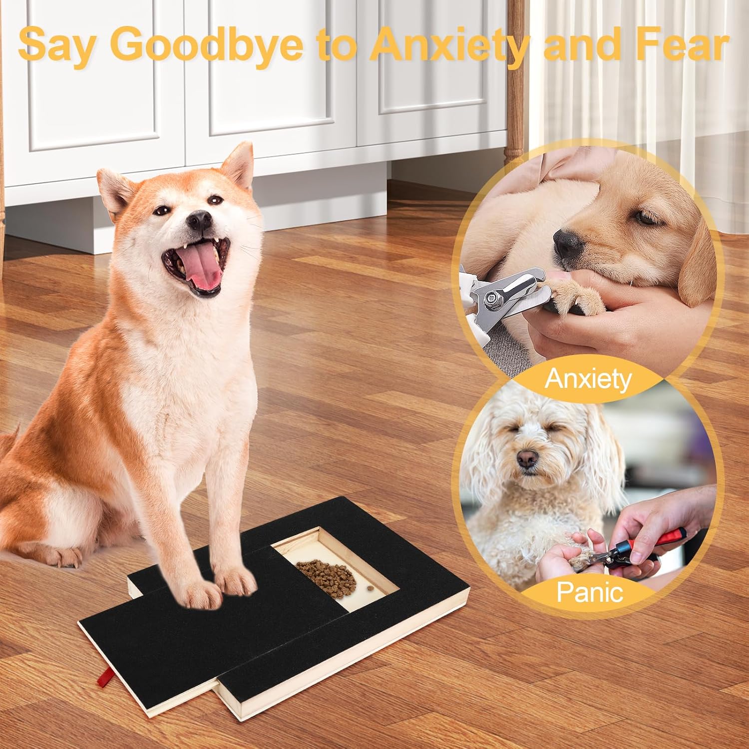 🐾Dog Scratcher with Treat Box & Nail Grinder + 1 Replacement Sandpaper