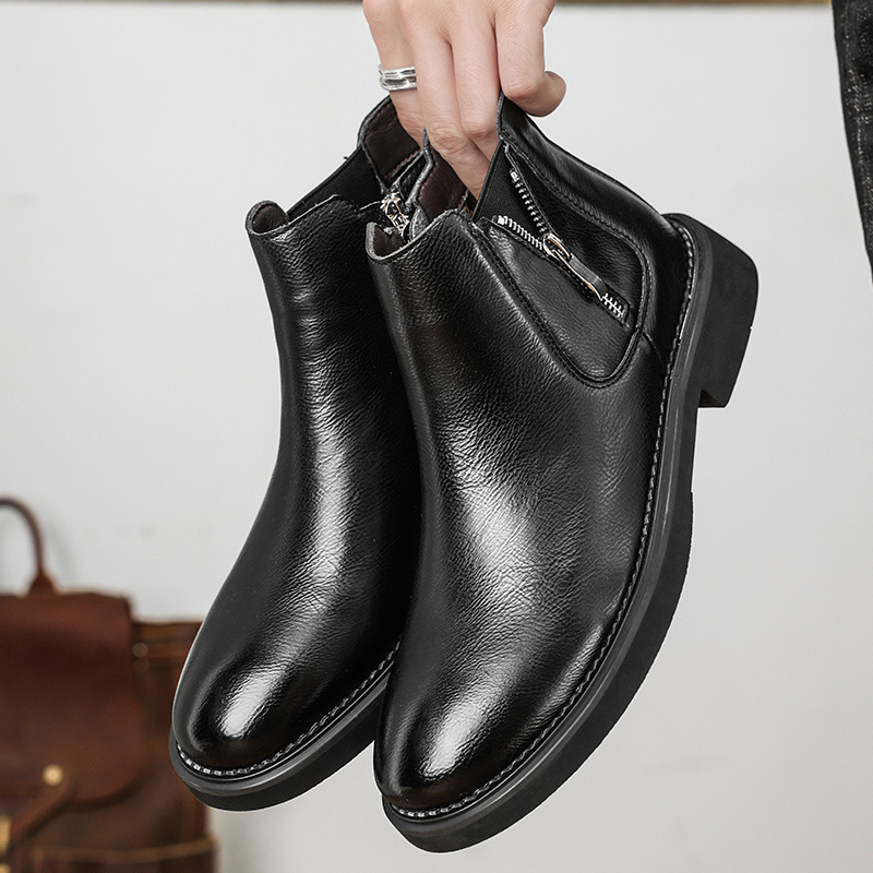 Chelsea Doc Martens high top English vintage side zip single boot