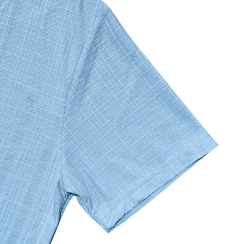 Linen-look Slubbed Loose-fit Breathable Sports Casual V-neck Short-sleeved Top