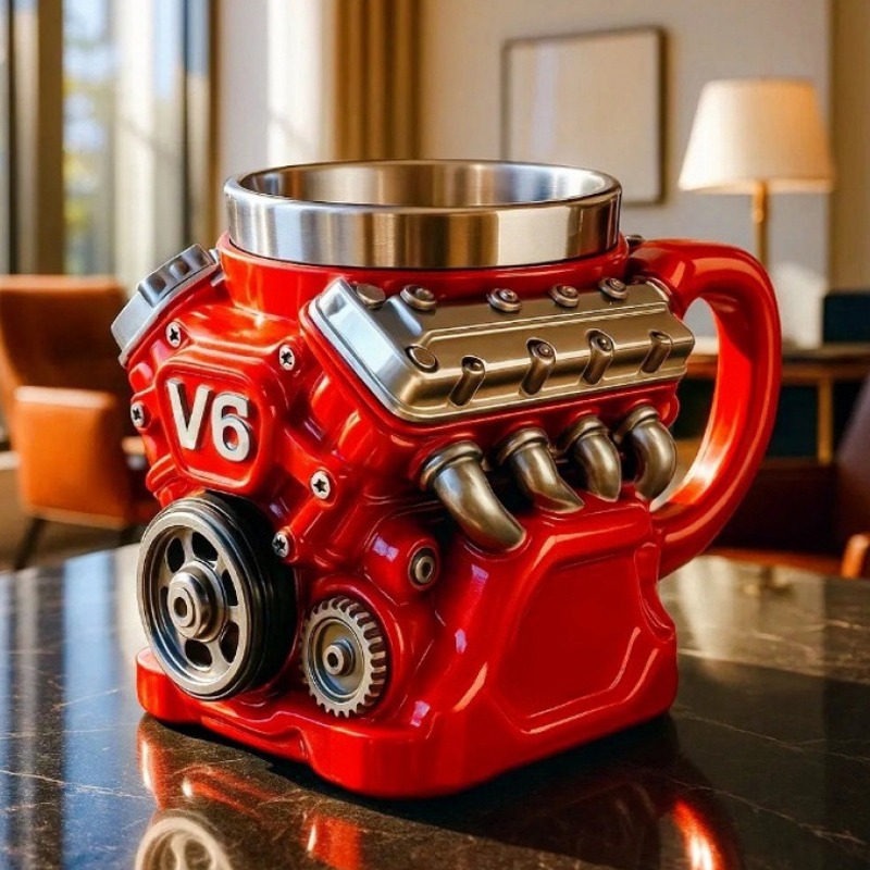 No Car Lover Can Resist Such a Thoughtful Gift – This Handcrafted 3D Engine Mug Fires Up Every Morning with Meaning and Style!