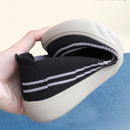Casual soft-soled slip-on breathable knit mom shoes