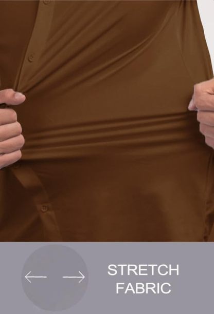 Men’s Muscle Fit Dress Shirts Athletic Slim Fit Short Sleeve Stretch Casual Button Down Shirt