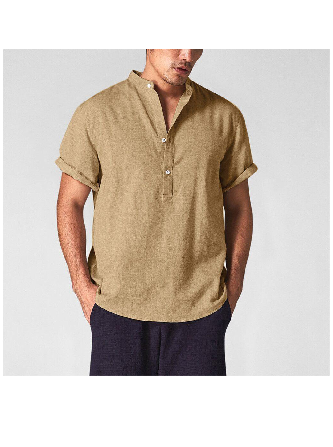 Brandon Slub Cotton And Linen Short-sleeved Shirt