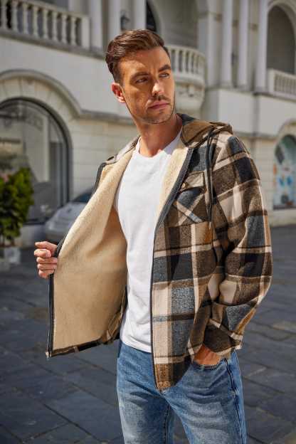 Comfy Plaid Flannel Lined Jacket
