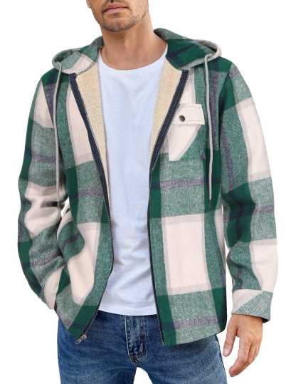 Comfy Plaid Flannel Lined Jacket