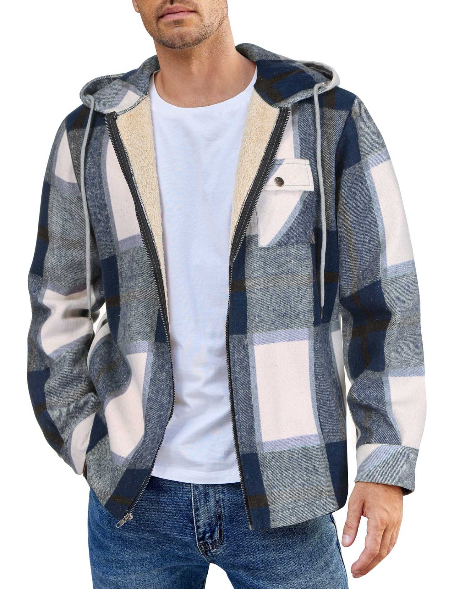 Comfy Plaid Flannel Lined Jacket