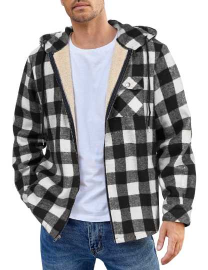 Comfy Plaid Flannel Lined Jacket