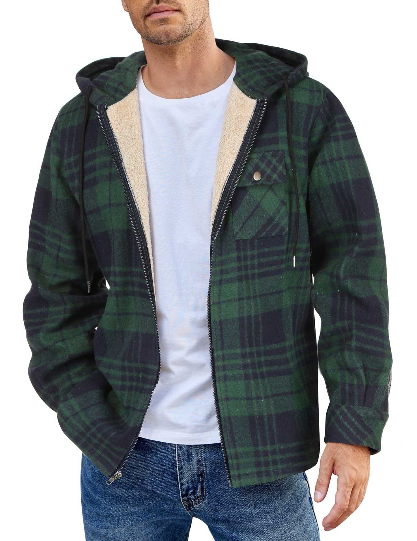 Comfy Plaid Flannel Lined Jacket