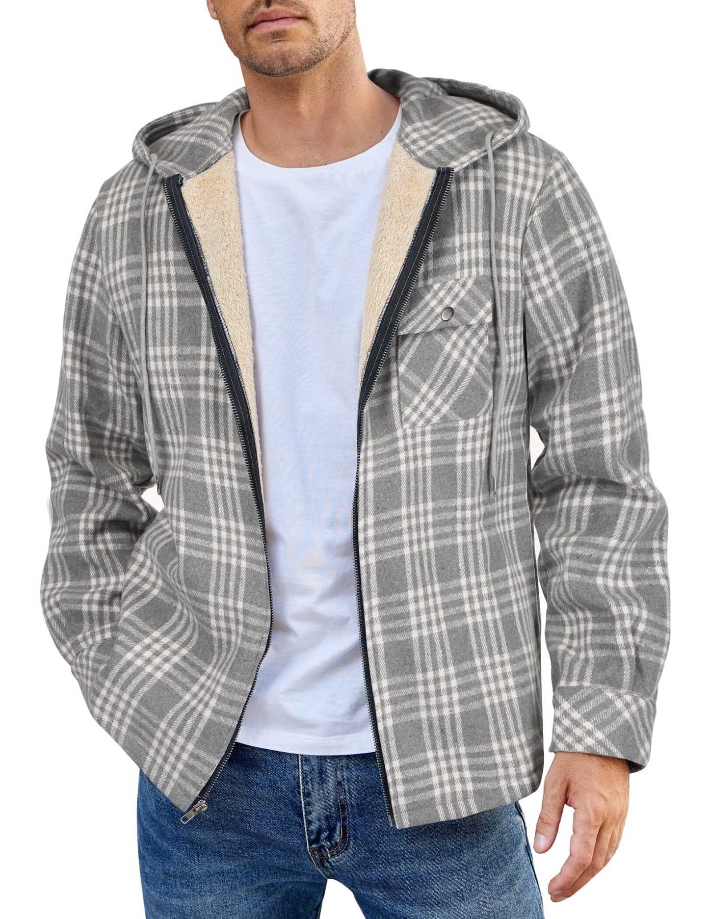 Comfy Plaid Flannel Lined Jacket