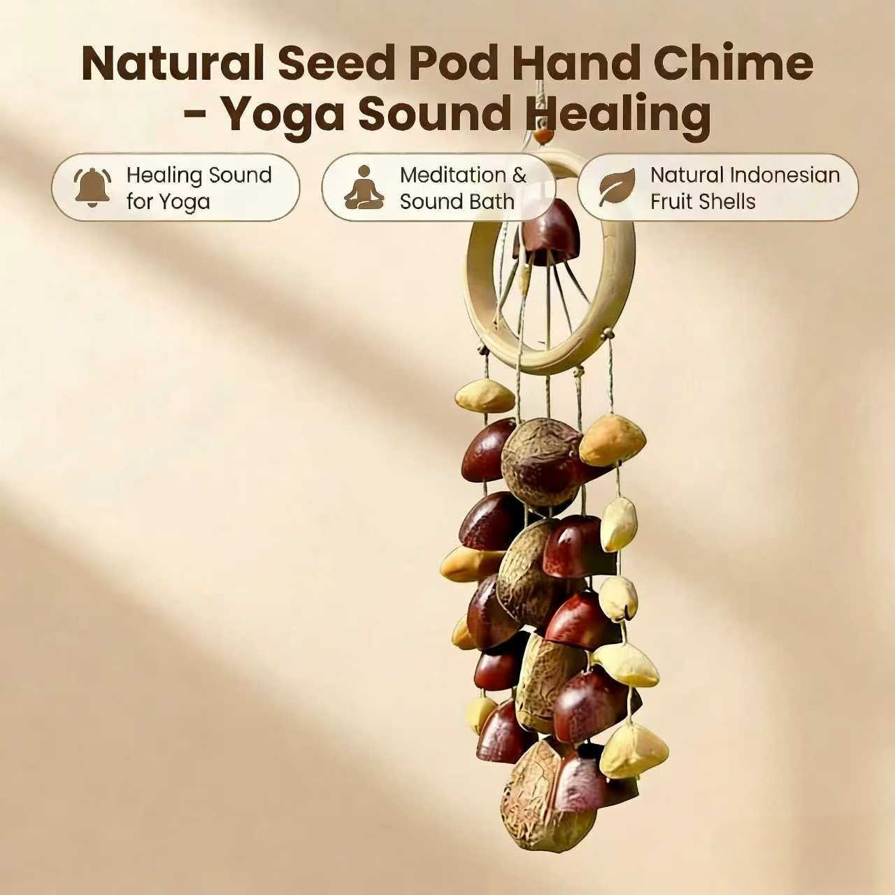 Natural Seed Pod Hand Chime Yoga Sound Healing