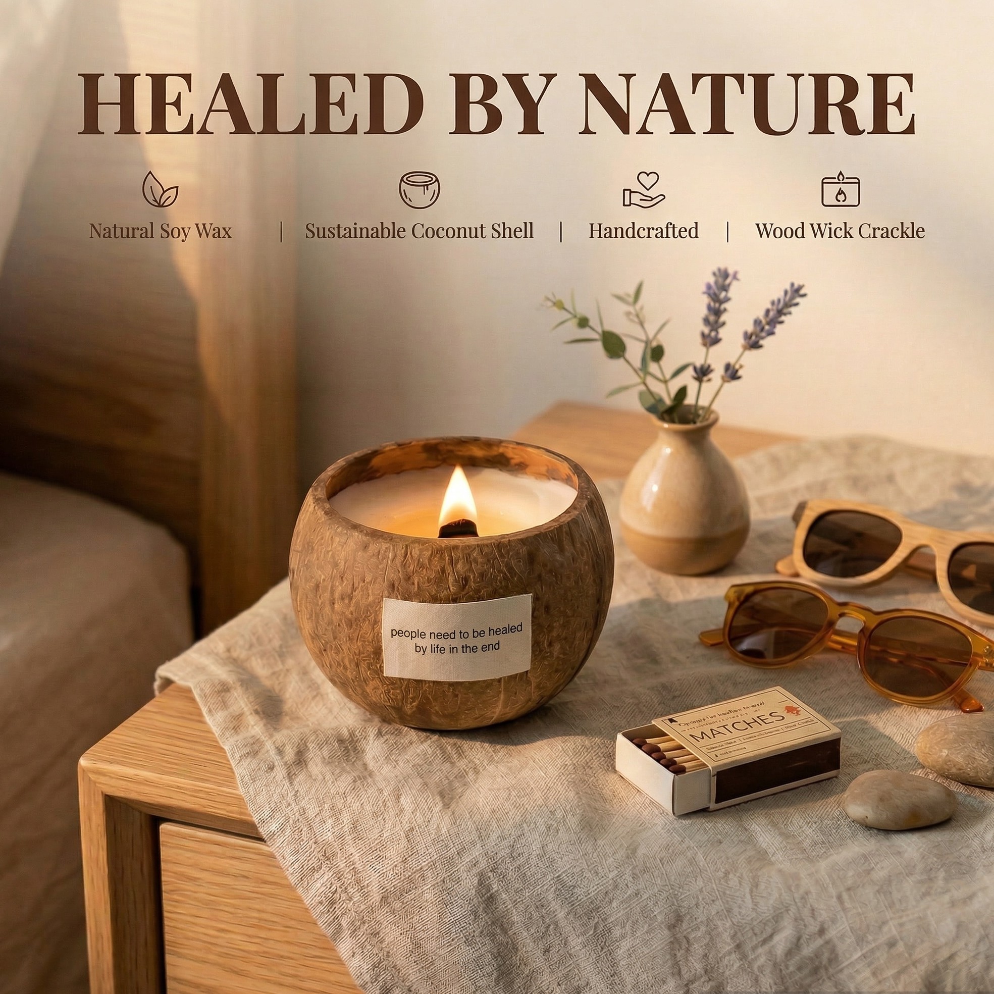 Premium Coconut Shell Aromatherapy Candle