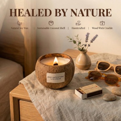 Premium Coconut Shell Aromatherapy Candle