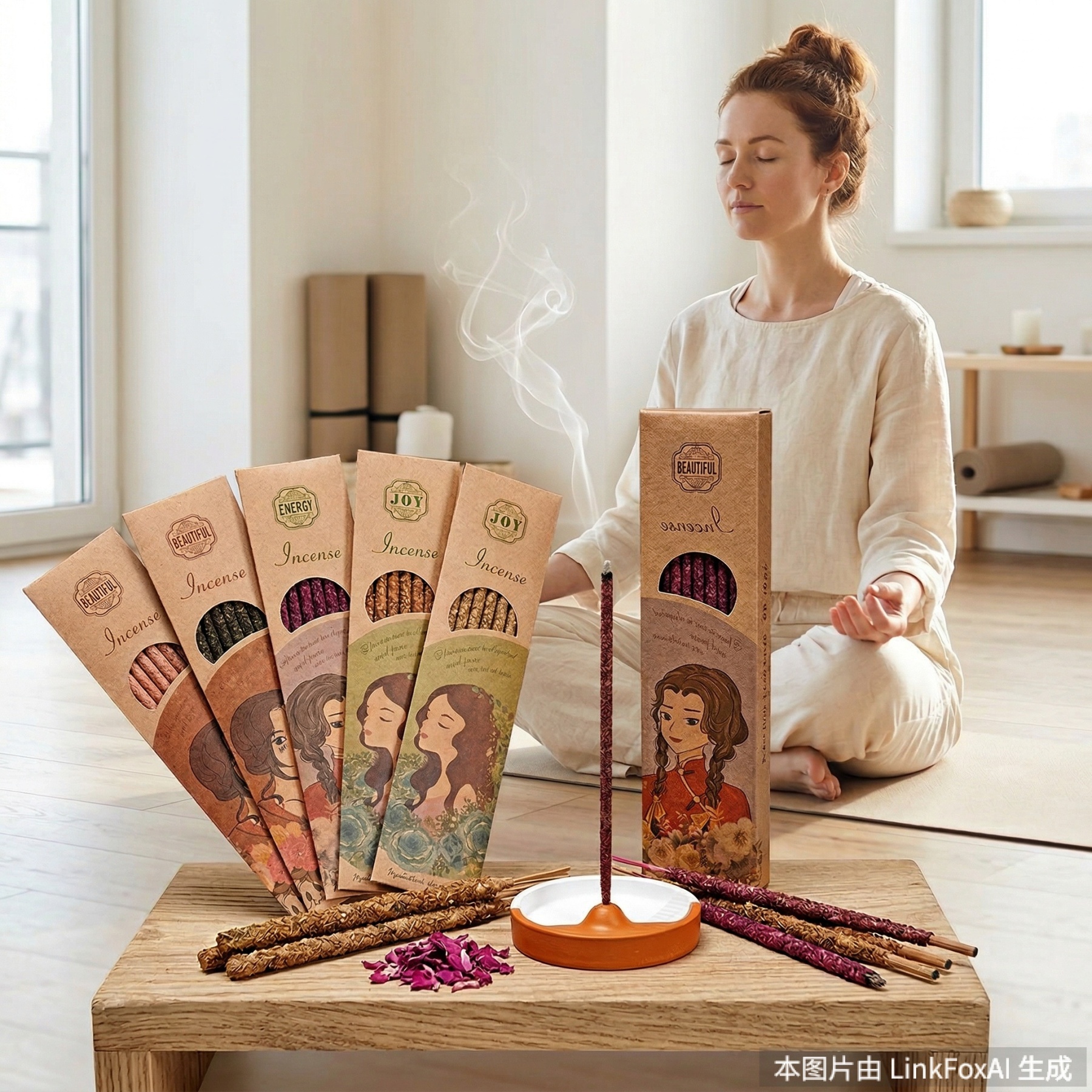 Natural Rose Petal & Osmanthus Incense Sticks