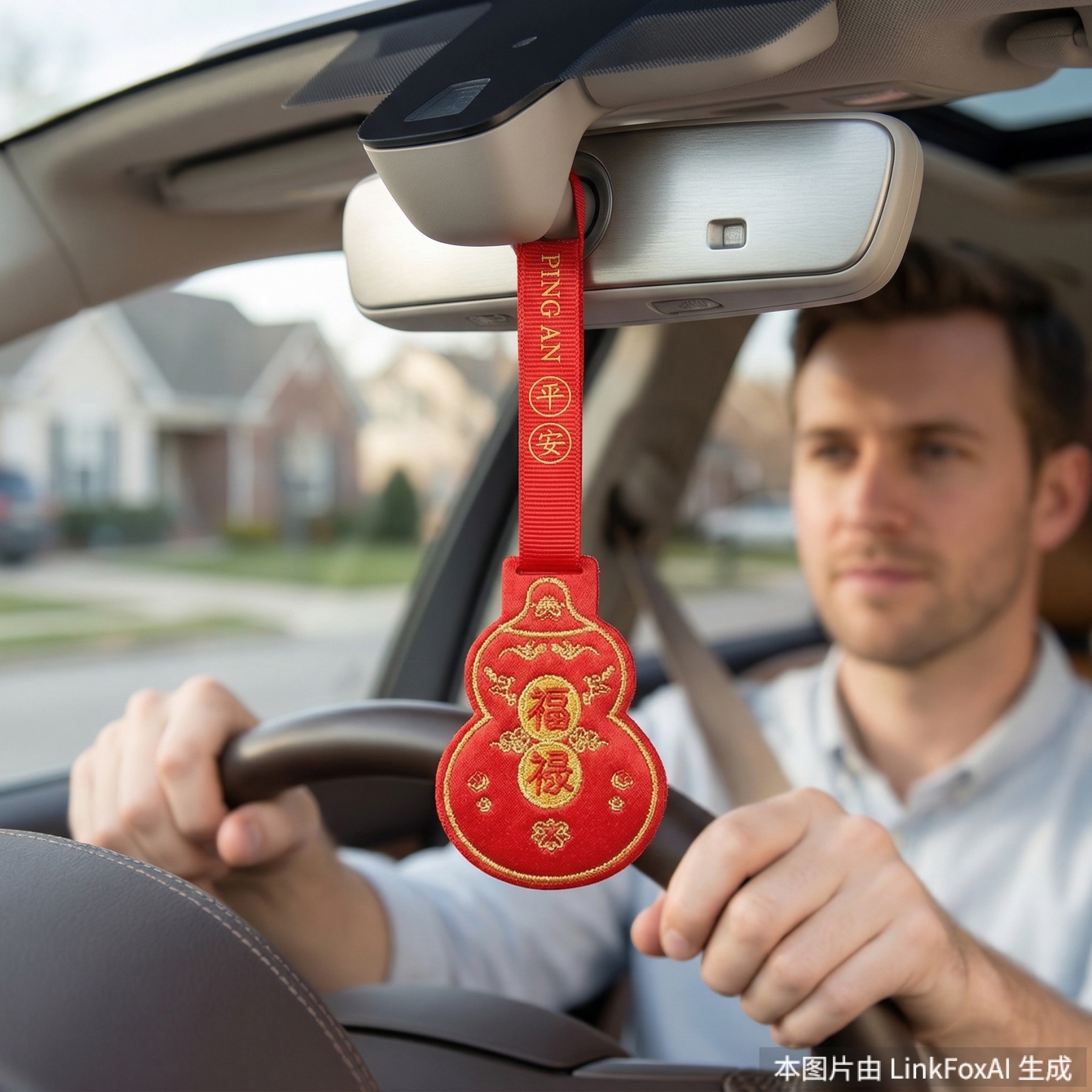 New Chinese Style "Fu Lu Shou Xi" Mugwort Sachet