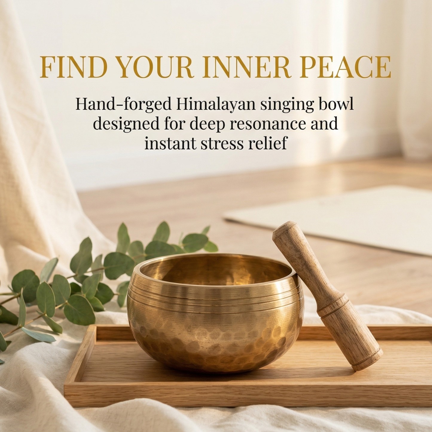 Nepal Mini Singing Bowl • Tibetan Sound Bowl • Yoga Meditation Bowl • Brass Chime • Mindfulness Healing Decor