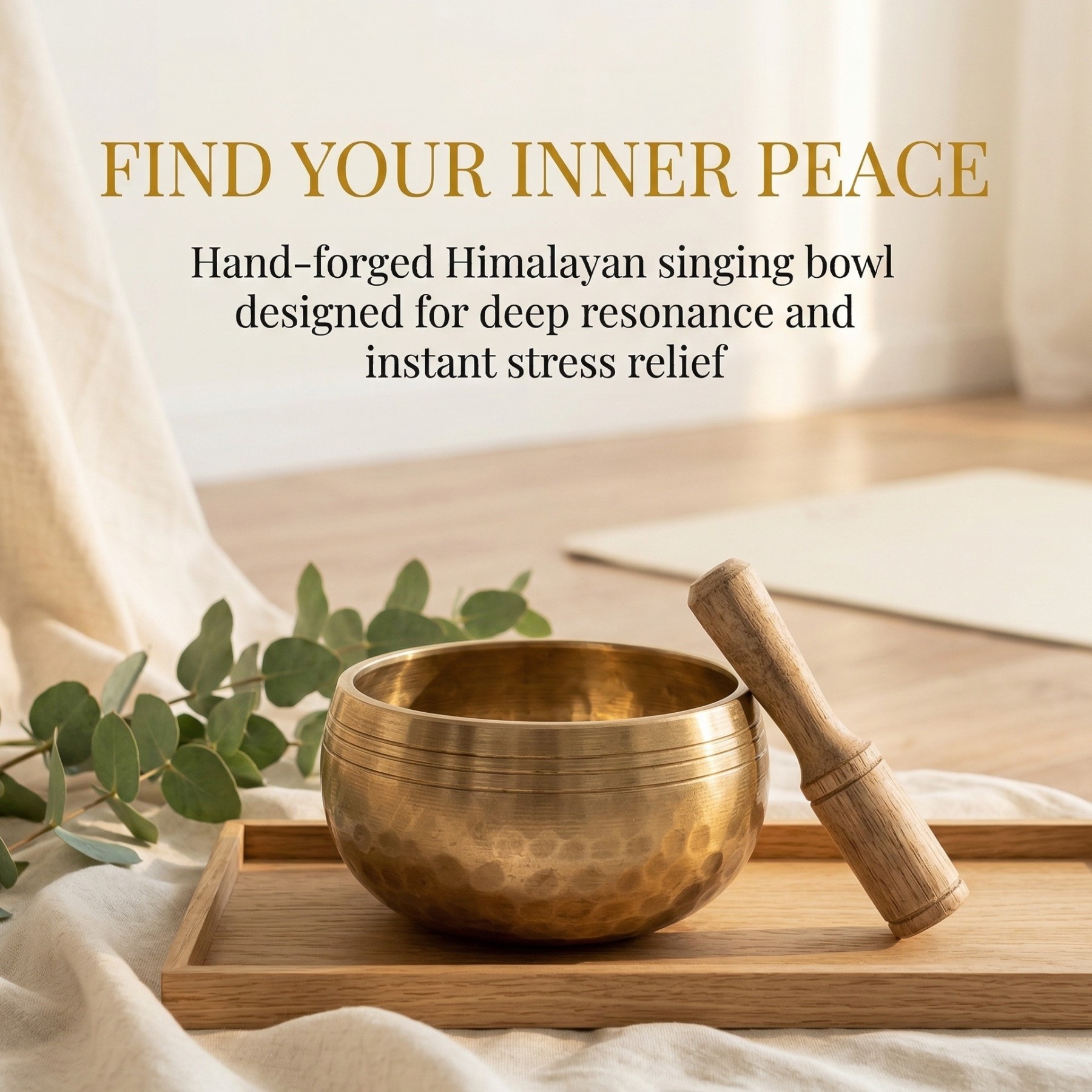 Nepal Mini Singing Bowl • Tibetan Sound Bowl • Yoga Meditation Bowl • Brass Chime • Mindfulness Healing Decor