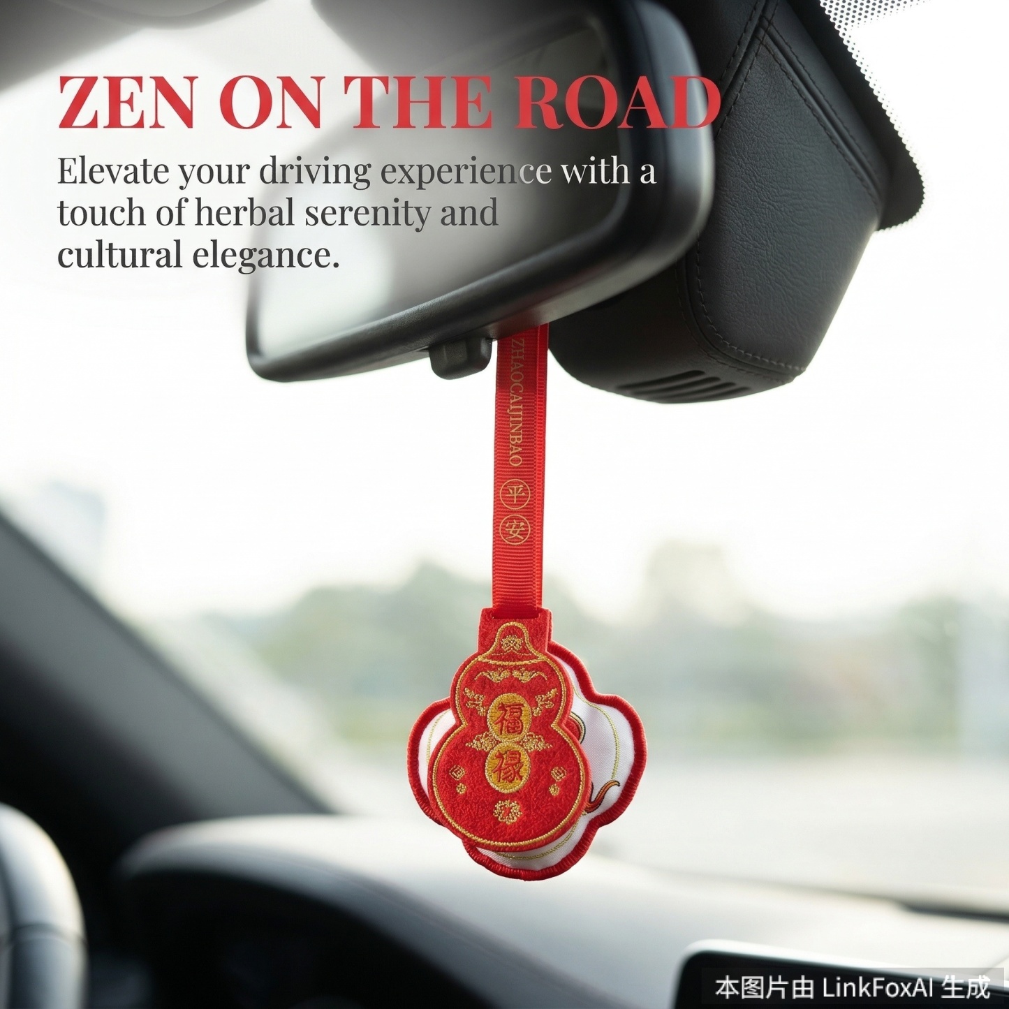 New Chinese Style "Fu Lu Shou Xi" Mugwort Sachet