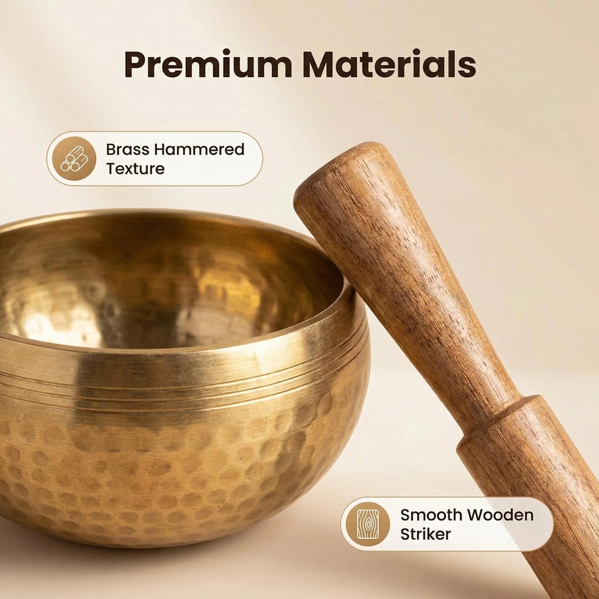 Nepal Mini Singing Bowl • Tibetan Sound Bowl • Yoga Meditation Bowl • Brass Chime • Mindfulness Healing Decor