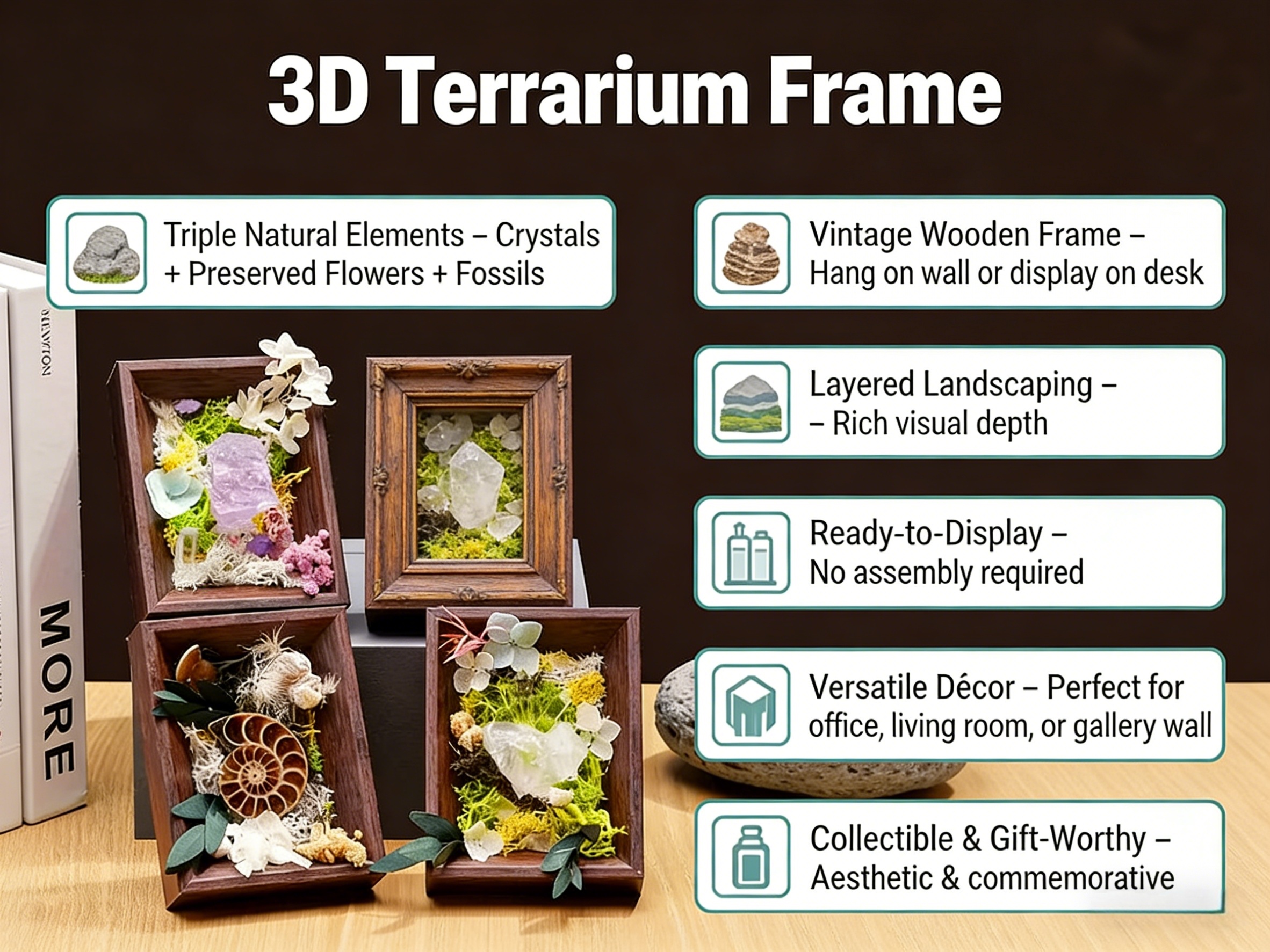 Ocean Echo Floral Frame