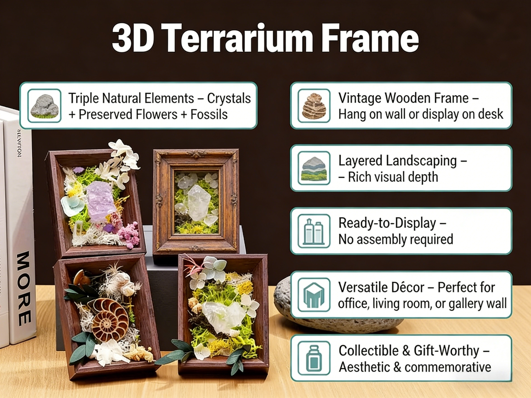 Ocean Echo Floral Frame