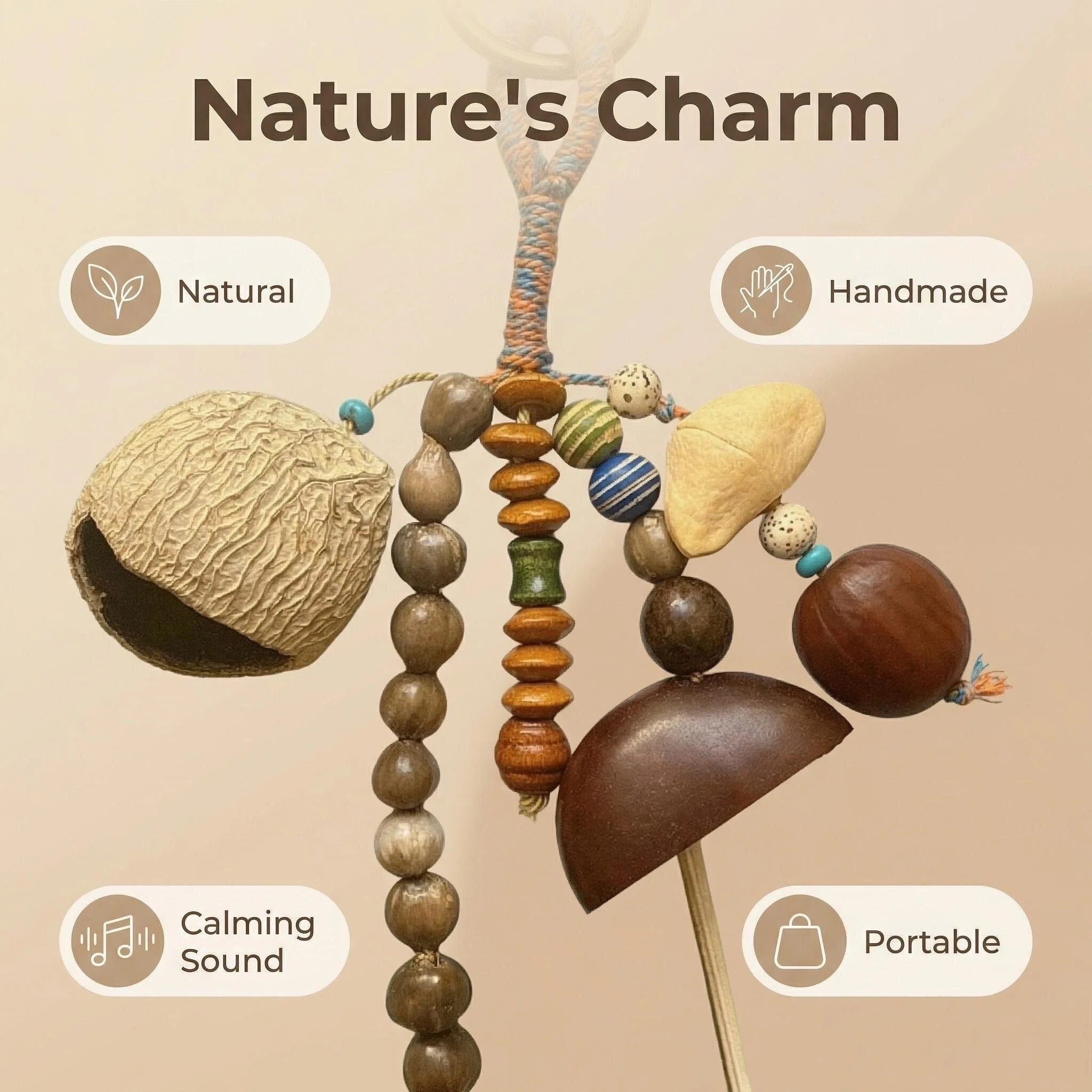 Natural Amethyst Rattle, Citrine Bell, Crystal Rough Stone Magic Wand & Energy Healing Ornament