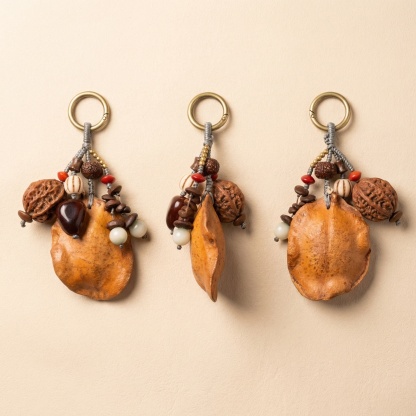 Handmade Sound Healing Seed Pod Pendant for Bags & Cars