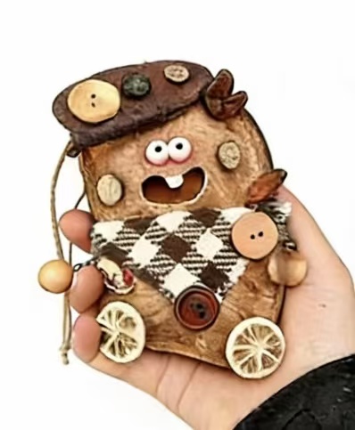 Handmade Natural Seed Bean Pod Dolls - Decor & Accessories