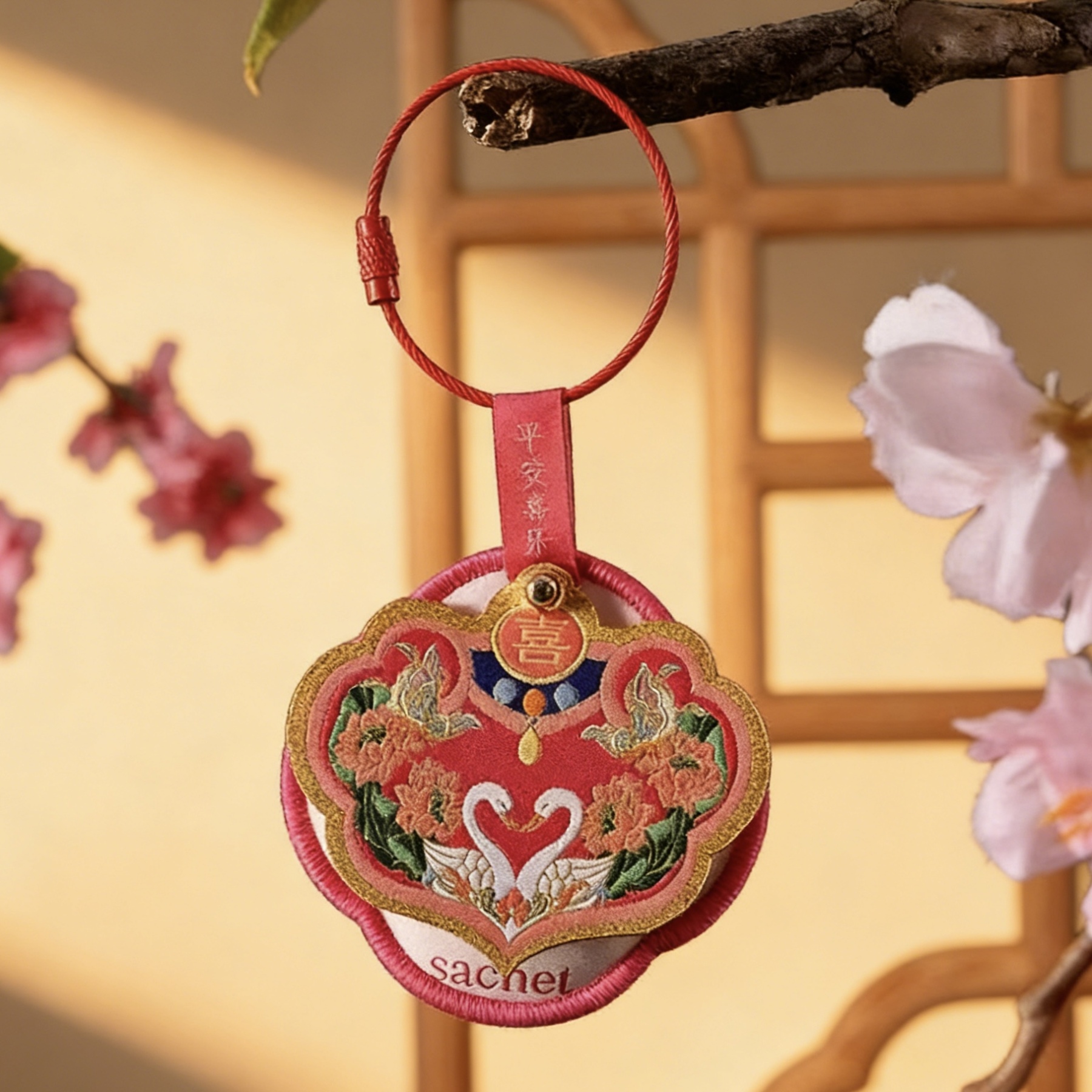 New Chinese Style "Fu Lu Shou Xi" Mugwort Sachet