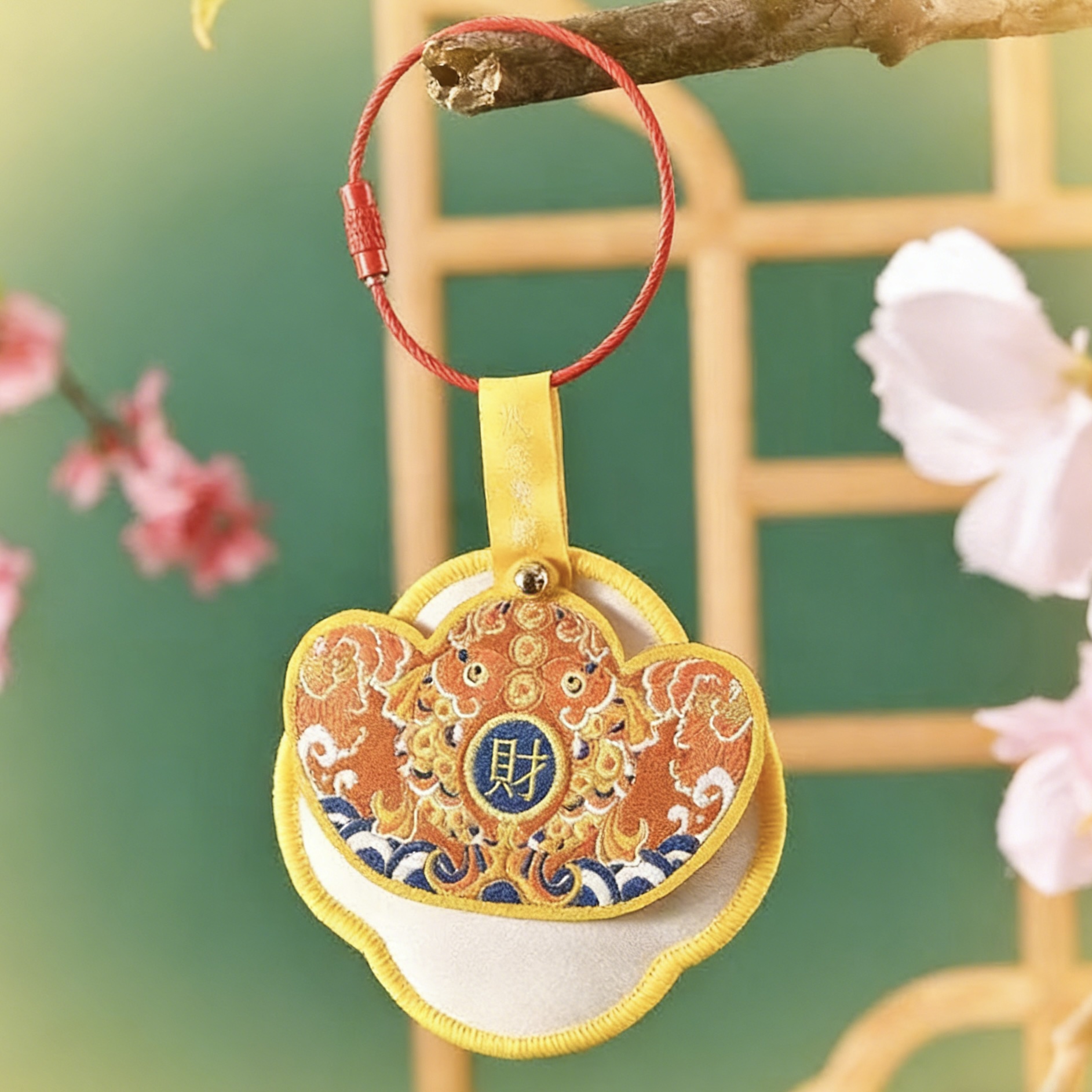 New Chinese Style "Fu Lu Shou Xi" Mugwort Sachet