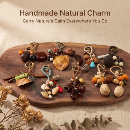 Handmade Sound Healing Seed Pod Pendant for Bags & Cars