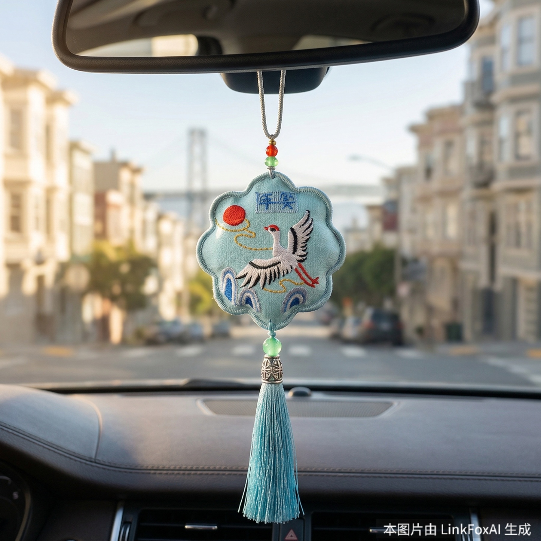  Embroidery Mugwort Pendant with Tassels