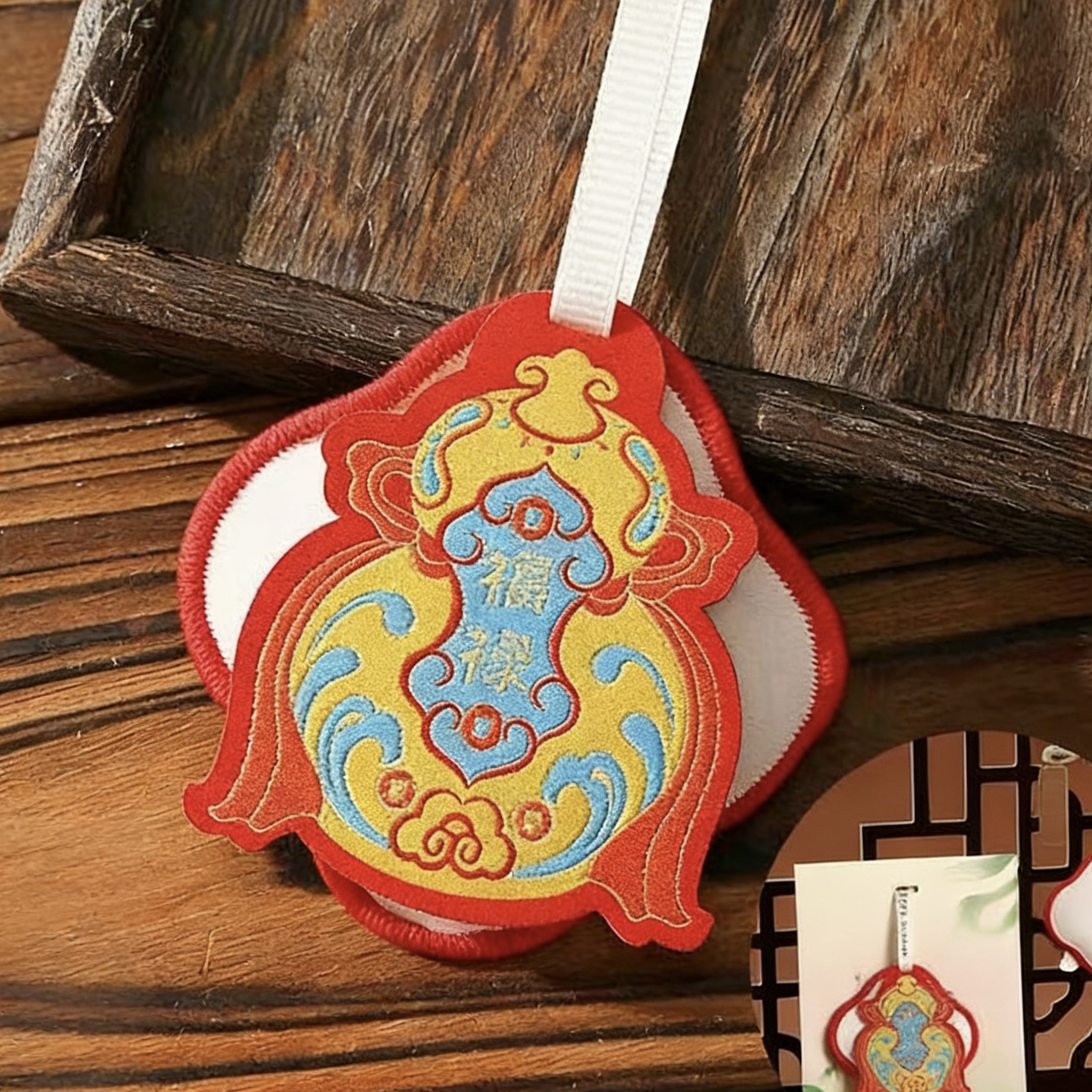 New Chinese Style "Fu Lu Shou Xi" Mugwort Sachet