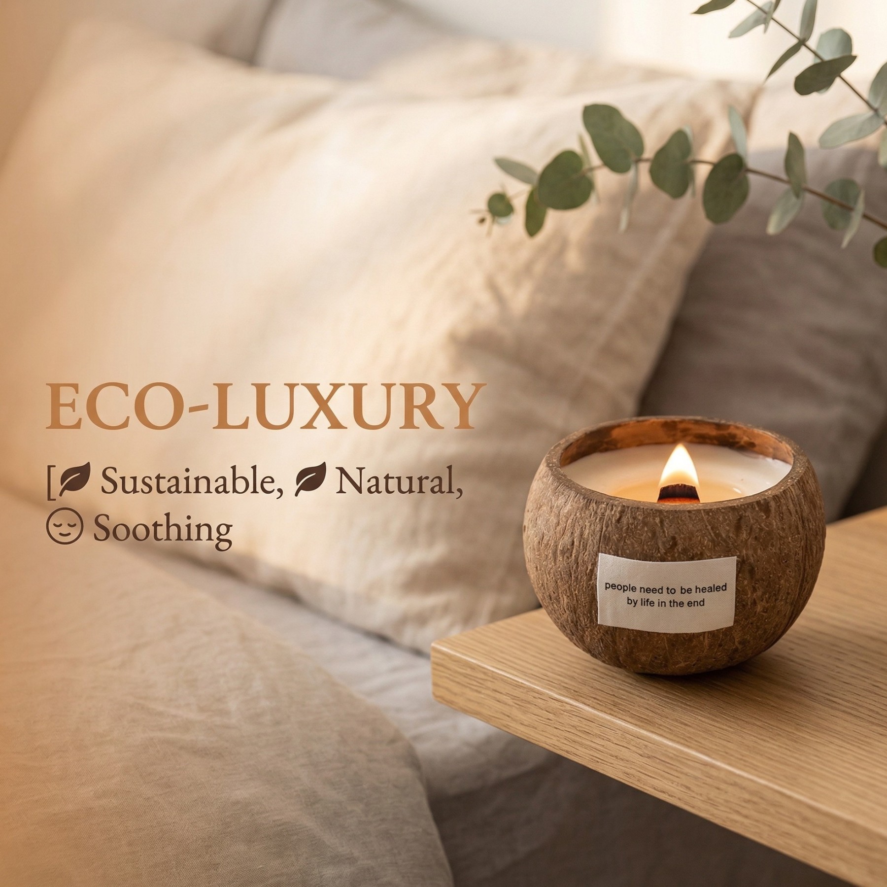 Premium Coconut Shell Aromatherapy Candle