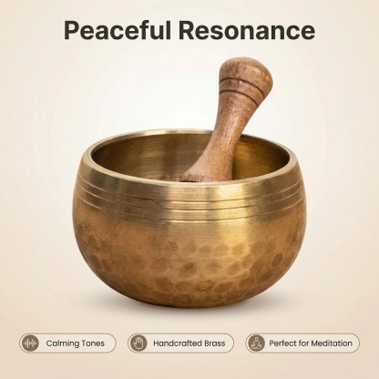 Nepal Mini Singing Bowl • Tibetan Sound Bowl • Yoga Meditation Bowl • Brass Chime • Mindfulness Healing Decor