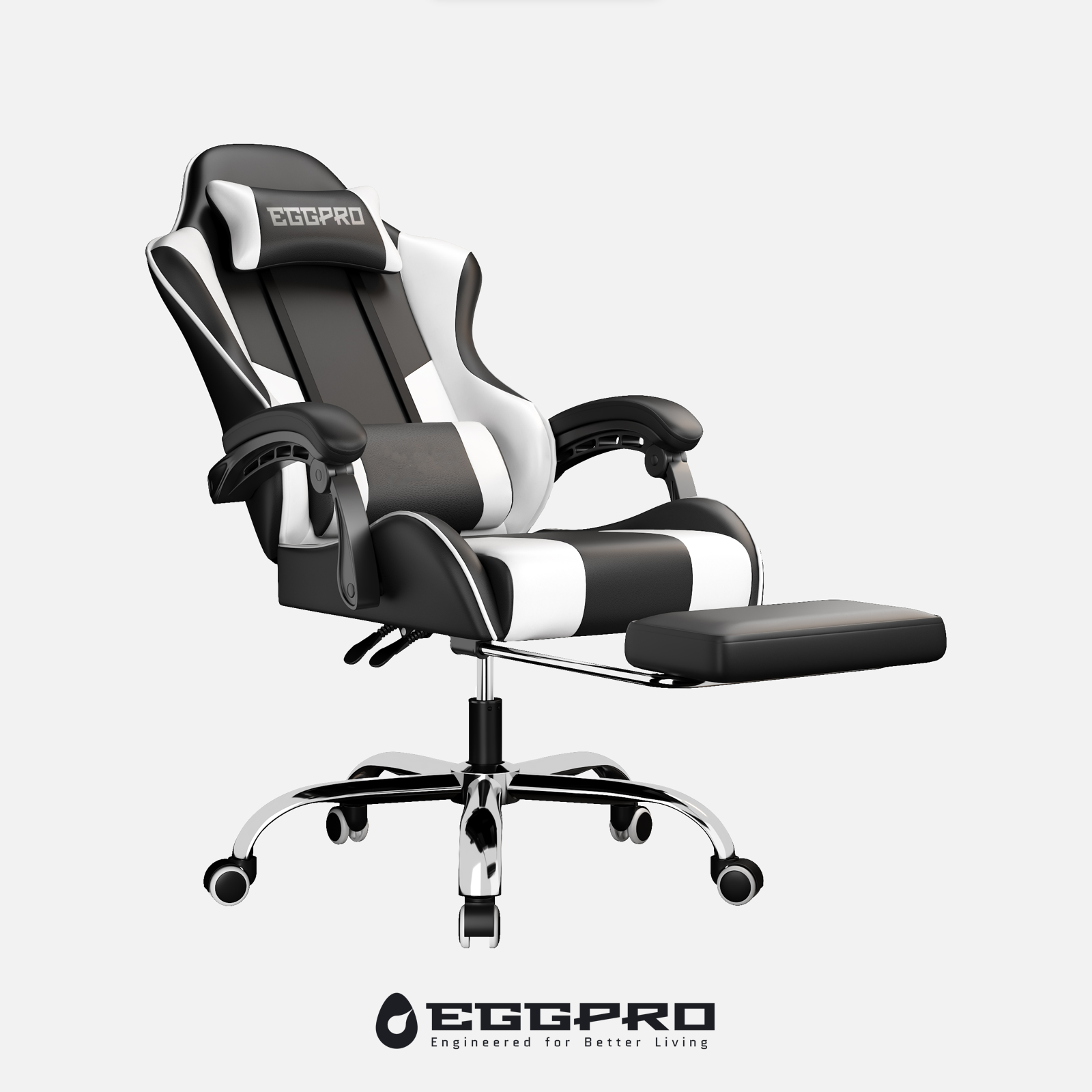 X1 Performance Gaming Chair – Ergonomic gaming chair with pocket spring cushioning, vibration lumbar support & retractable footrest