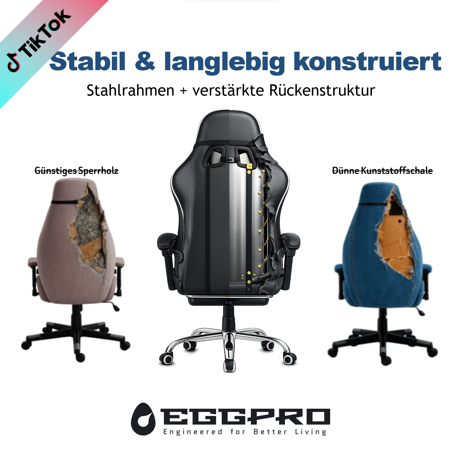 X1 Performance Gaming Chair – Ergonomic gaming chair with pocket spring cushioning, vibration lumbar support & retractable footrest