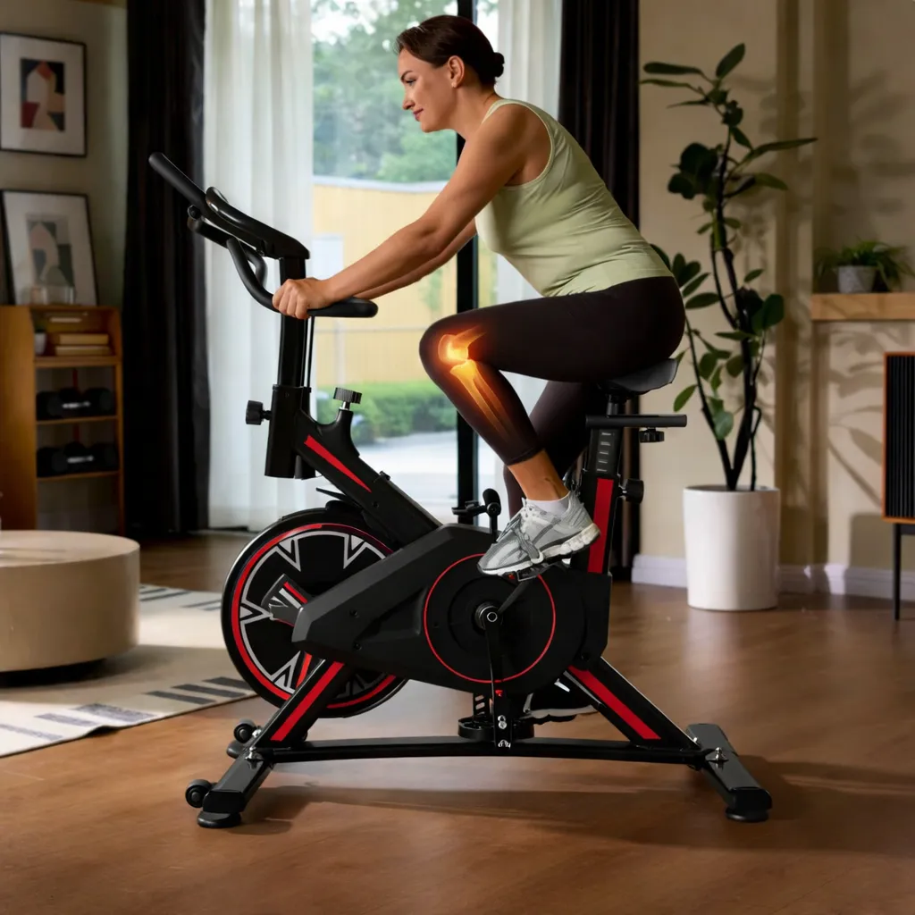 RIDE-101 Indoor Exercise Bike, Quiet Belt Drive, 3KG Flywheel, LCD Monitor, Adjustable Seat & Handlebars, Compact Design, 100KG Capacity