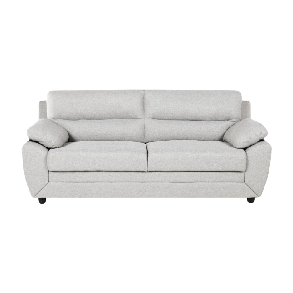 Canapé en tissu gris pour salon - 175 x 85 x 80-lignedubois.com