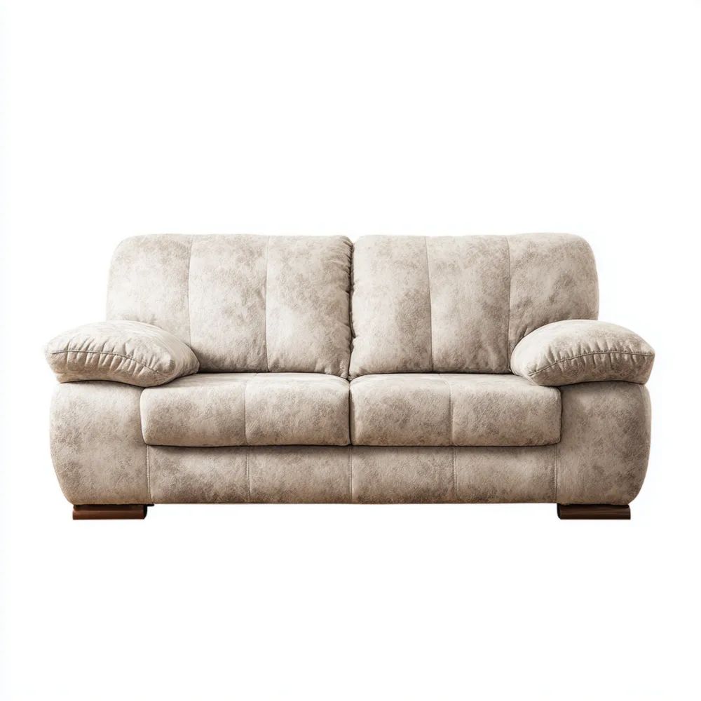 Divano a due posti in tessuto 150x90x85 cm - Grigio Chiaro - Design moderno