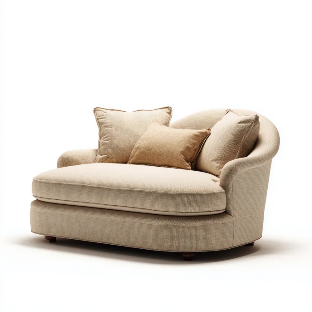 Divano a Due Posti 150x85x90 cm - Beige - Design Contemporaneo