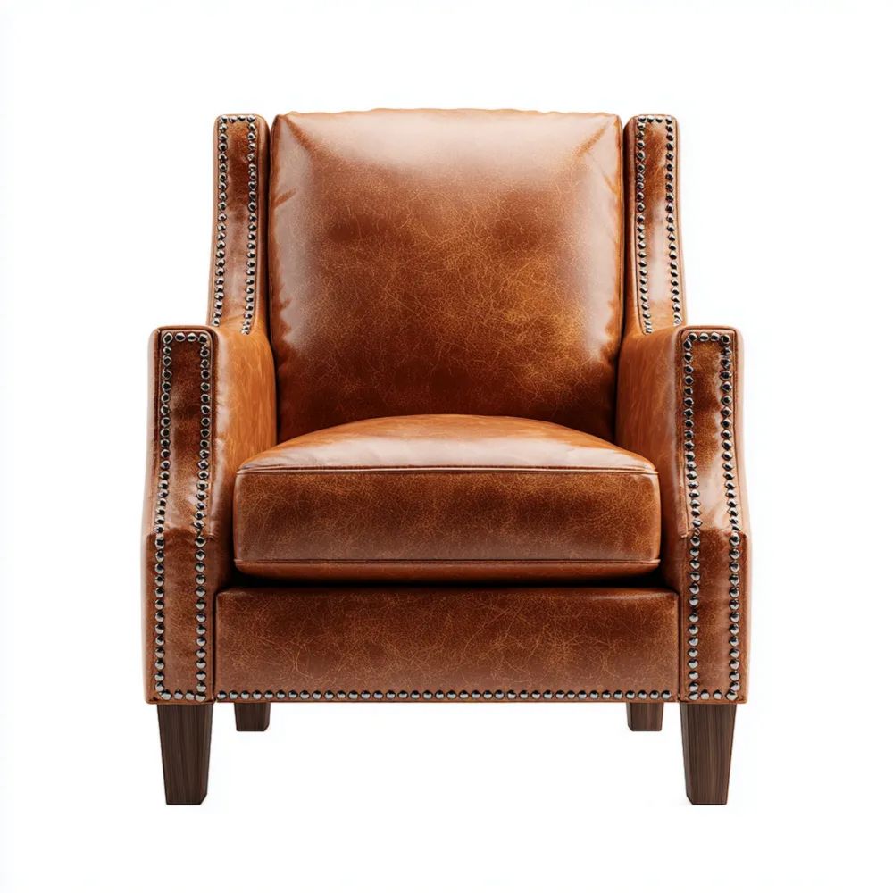 Klassischer Ledersessel 80x85x100 cm – Braun