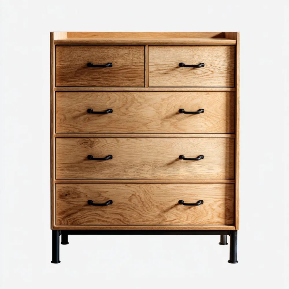 Kommode 60x40x90 cm – Natur – Industrielles Design
