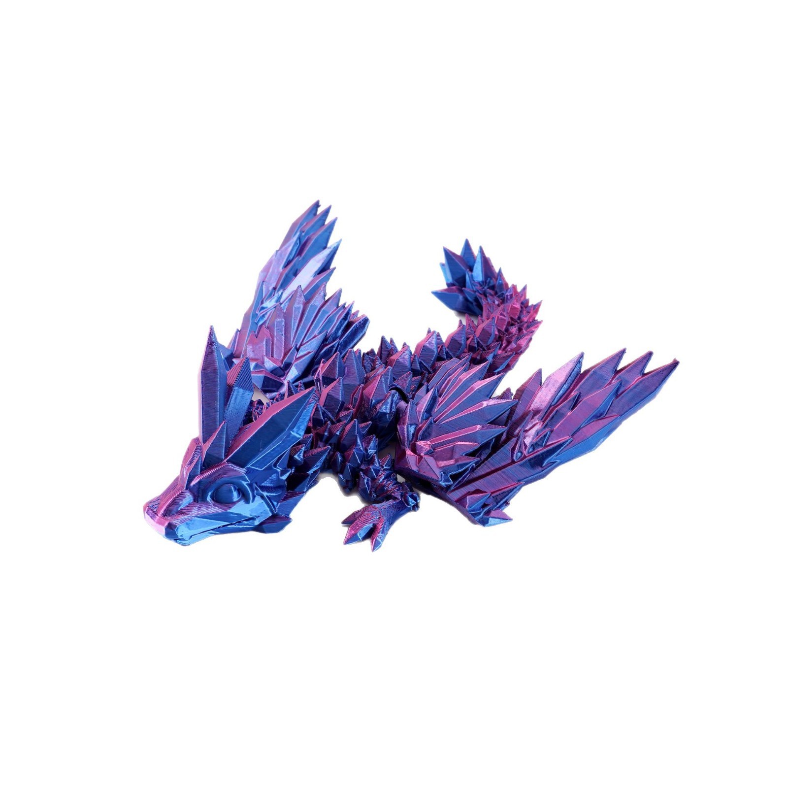 3D Printed Rainbow Dragon Toy – PLA Plastic Figurine, 4 Sizes & 9 Colors Available, Collectible Desktop Decor