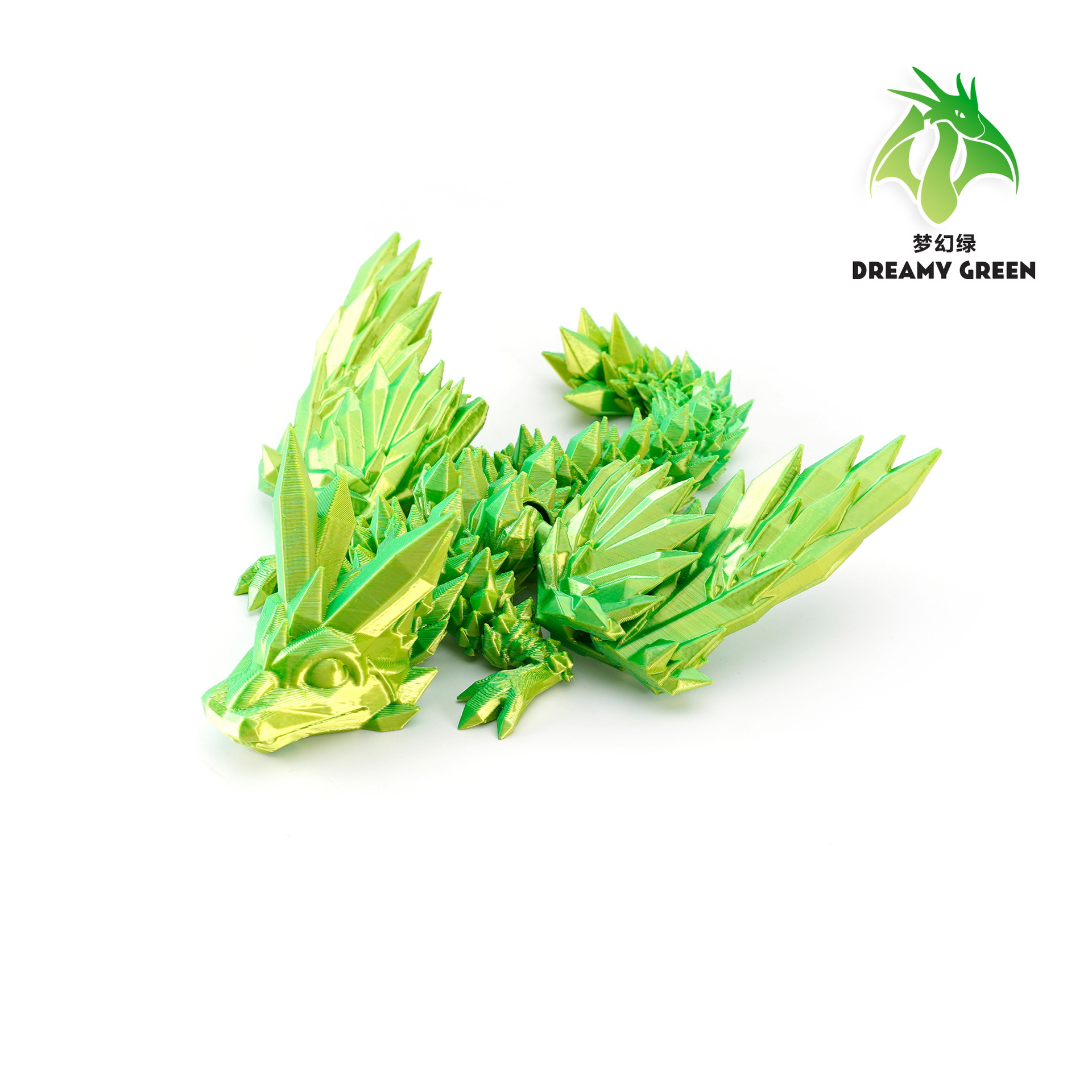 3D Printed Rainbow Dragon Toy – PLA Plastic Figurine, 4 Sizes & 9 Colors Available, Collectible Desktop Decor