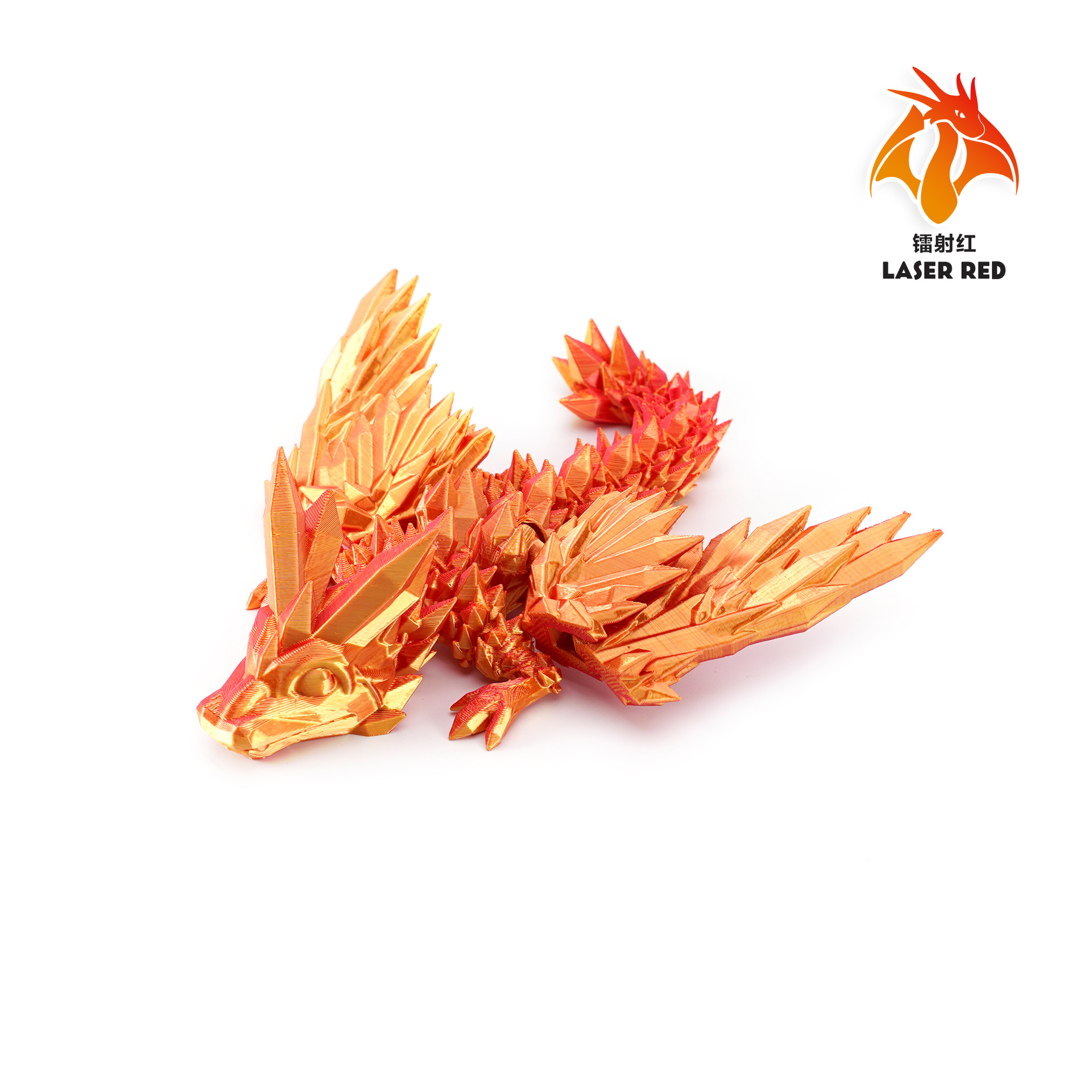 3D Printed Rainbow Dragon Toy – PLA Plastic Figurine, 4 Sizes & 9 Colors Available, Collectible Desktop Decor