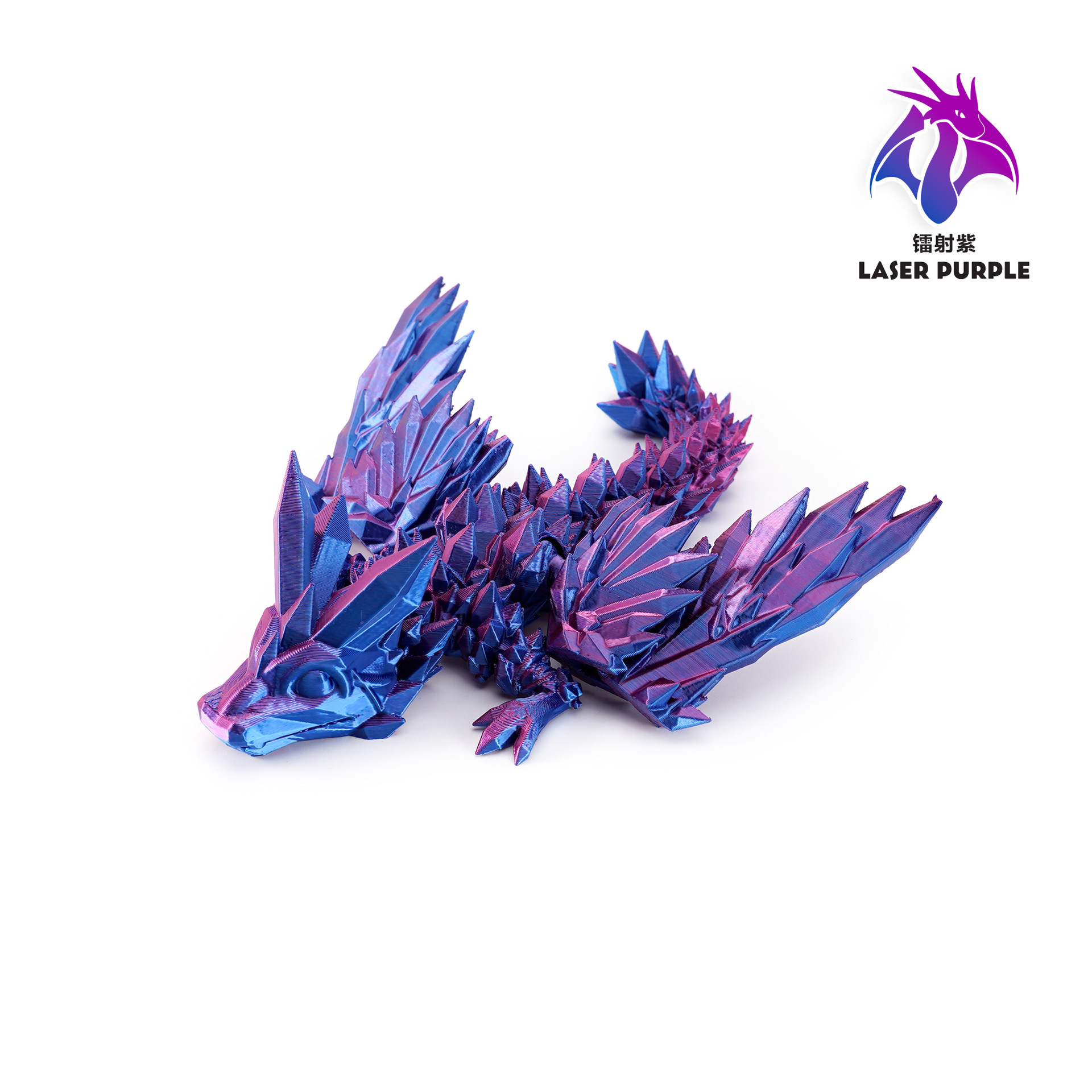 3D Printed Rainbow Dragon Toy – PLA Plastic Figurine, 4 Sizes & 9 Colors Available, Collectible Desktop Decor