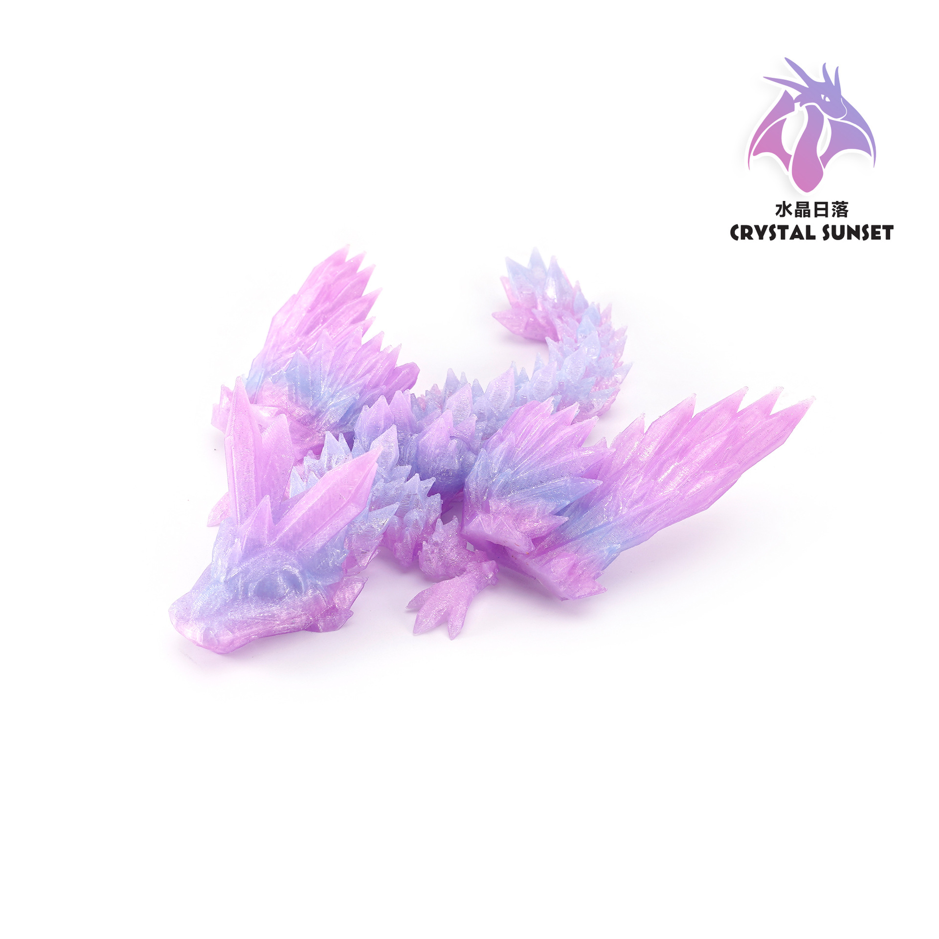 3D Printed Rainbow Dragon Toy – PLA Plastic Figurine, 4 Sizes & 9 Colors Available, Collectible Desktop Decor