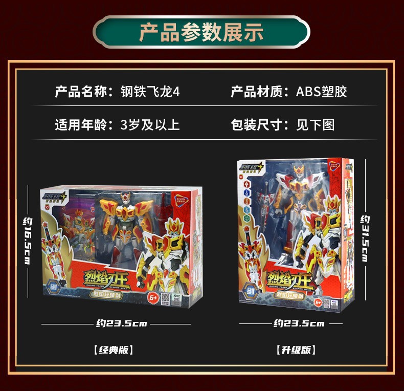 Dragon Force EVO 5-in-1 Mech Warrior Set – Each Robot Transforms into Weapon Mode, Combine to Form Super Robot, Collectible Action Figures