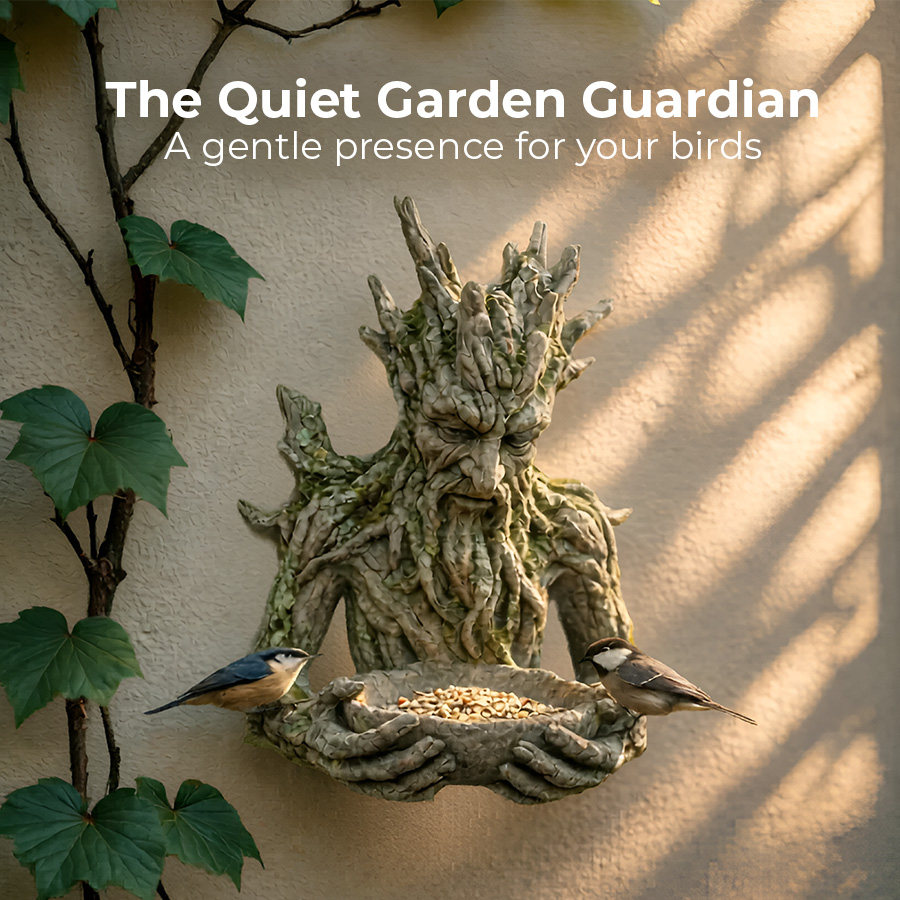 The Quiet Offering A Tree-Integrated Bird Feeding Sculpture